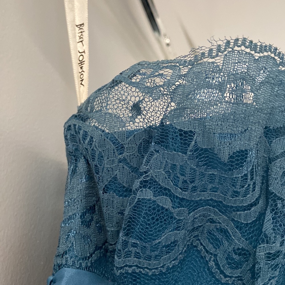Betsey Johnson Strapless Blue Lace Dress - Picture 4 of 8
